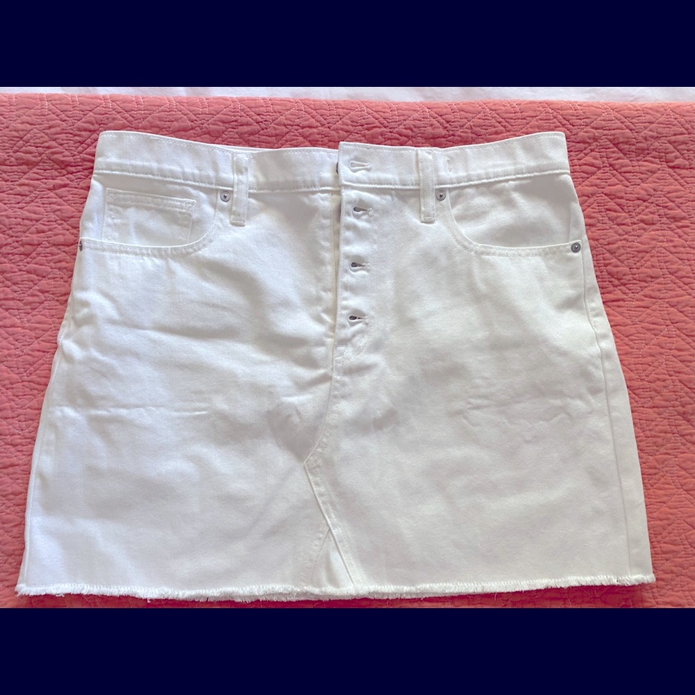 NWT Madewell white denim skirt 32